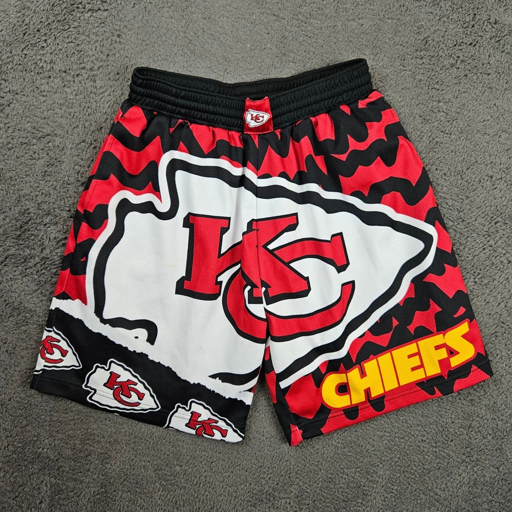 Mitchell & Ness Kansas City Chiefs NFL Mesh Shorts Red Black Mens Size Medium